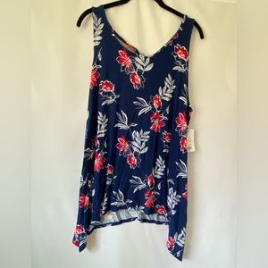 NWT Apt 9 Tropical Floral Sleeveless Top